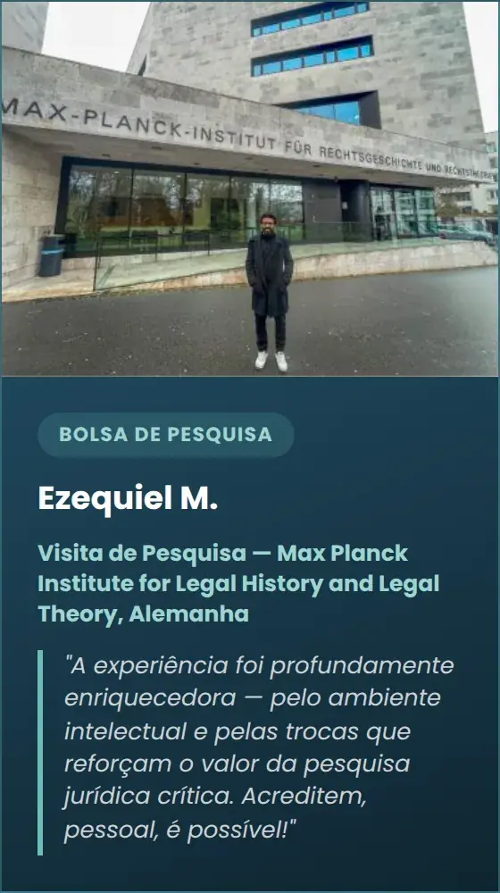 Ezequiel M., Pesquisa no Max Planck Institute